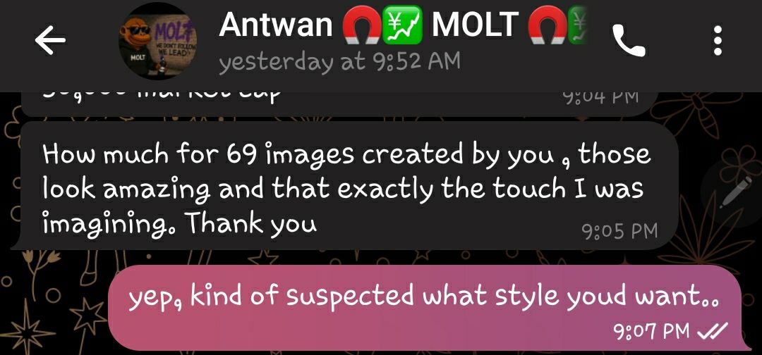 Client on the style match for a 69-piece set